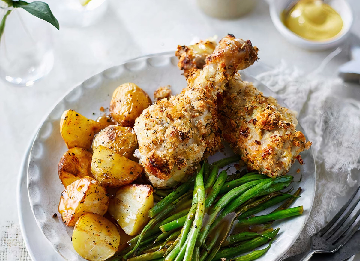 Kurczak w panierce z musztardy i parmezanu