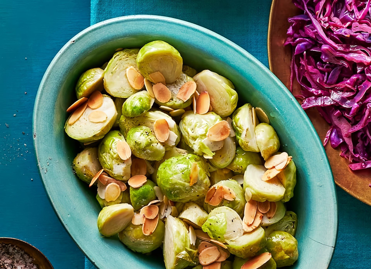 Pieczona brukselka z mikrofali