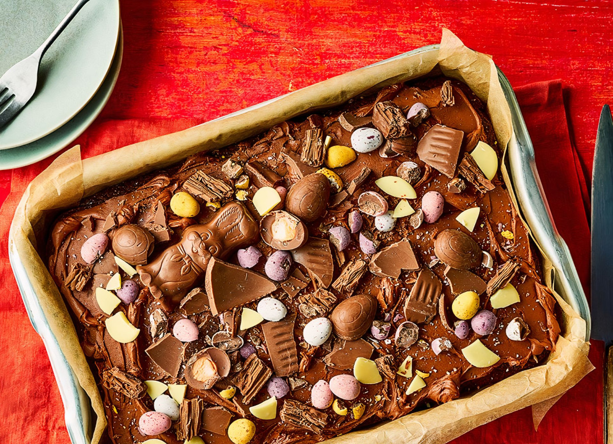 Czekoladowy mazurek na biszkopcie