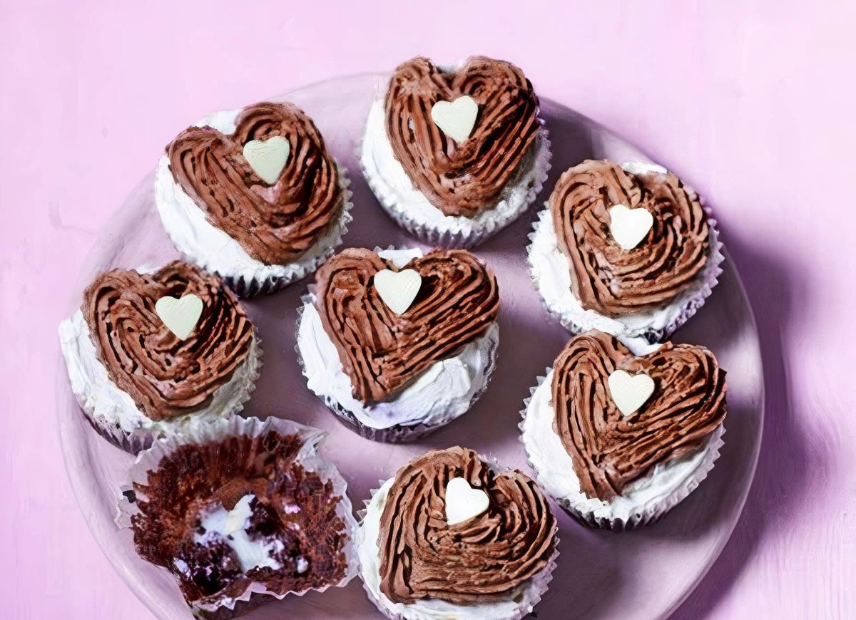 Czekoladowe babeczki walentynkowe