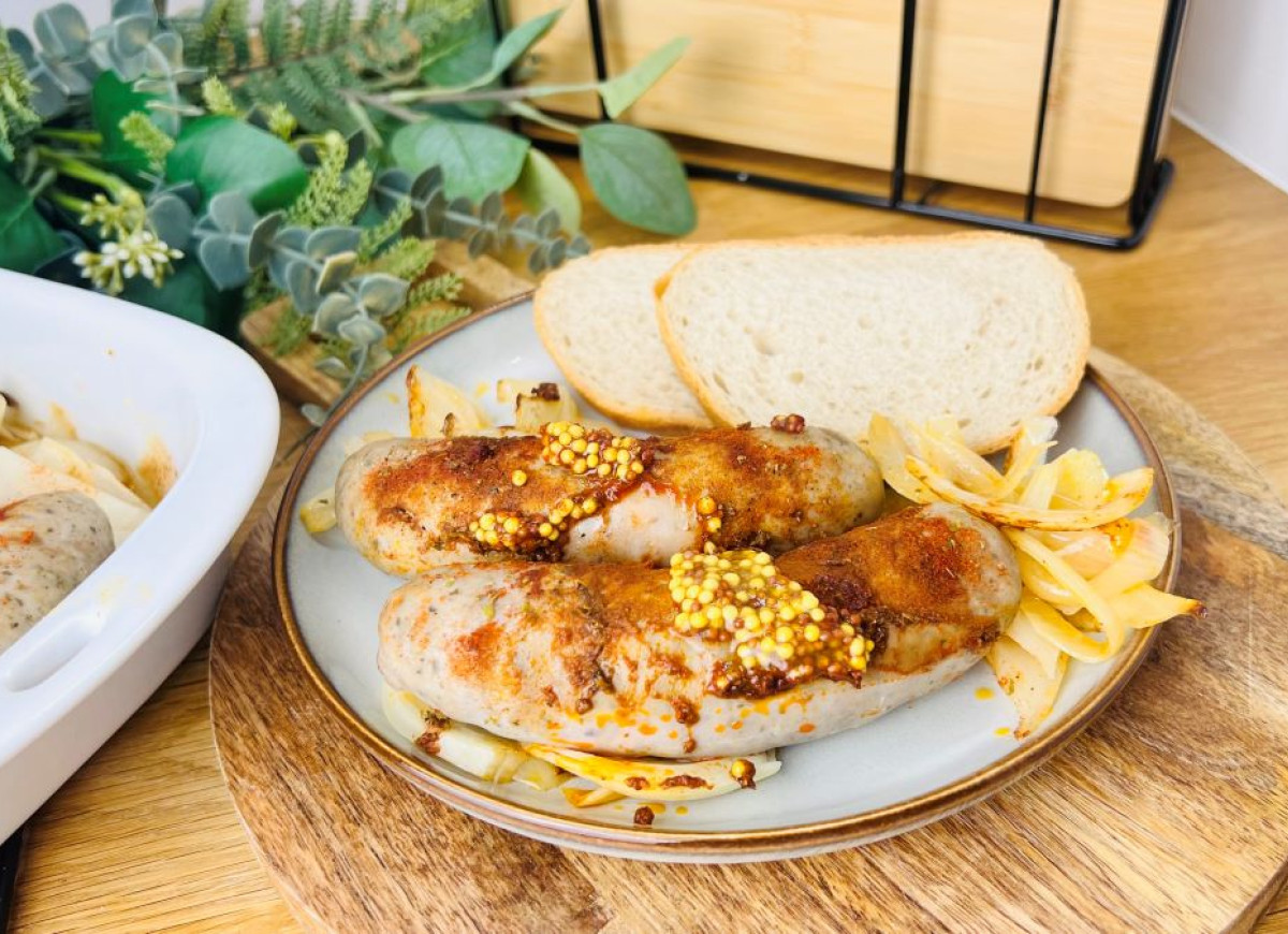 biała kiełbasa pieczona