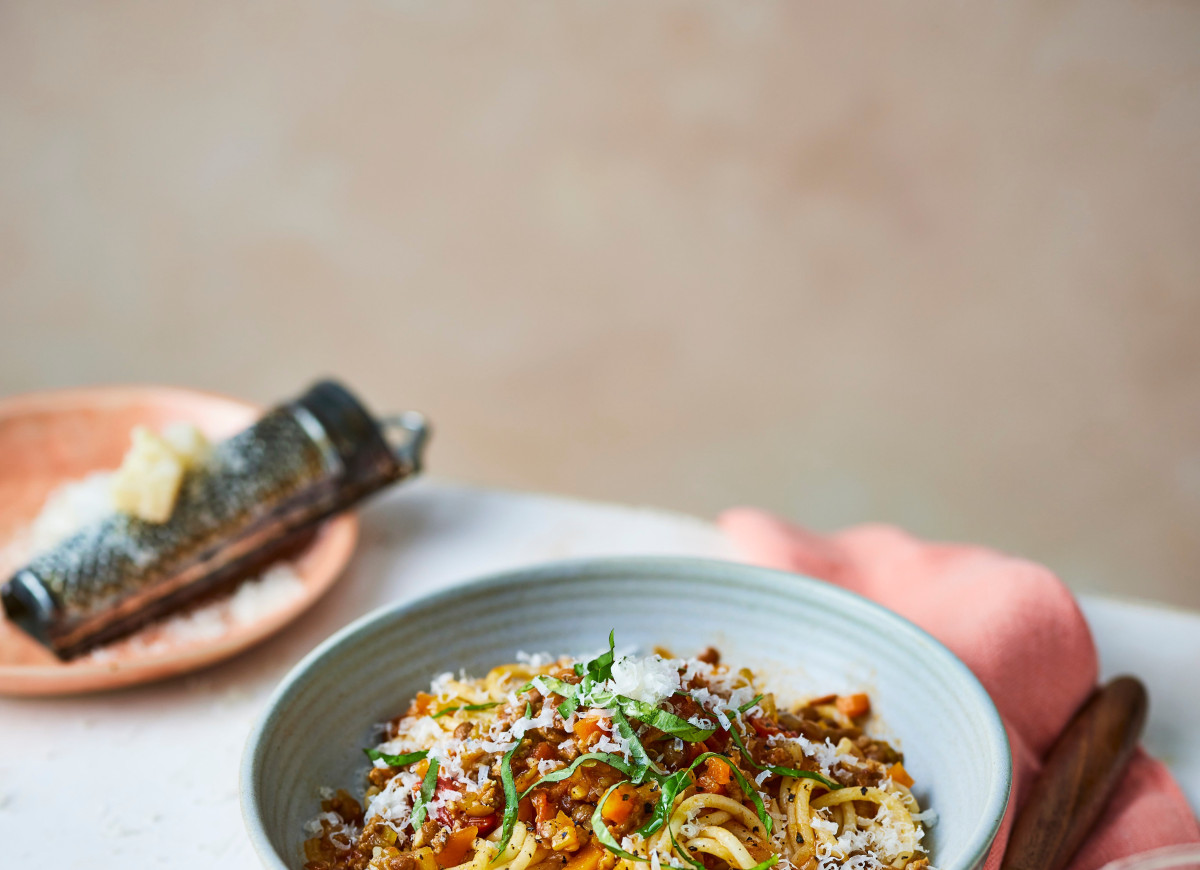 Fit spaghetti z soczewicą