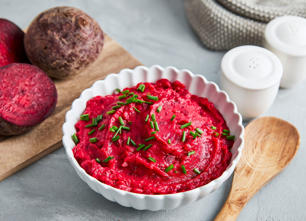 puree z ziemniaków i buraków