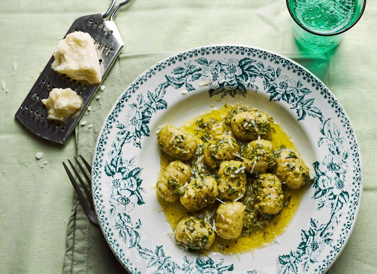 gnocchi z pesto i ricottą