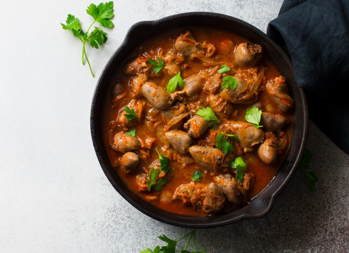 Gulasz z serc drobiowych