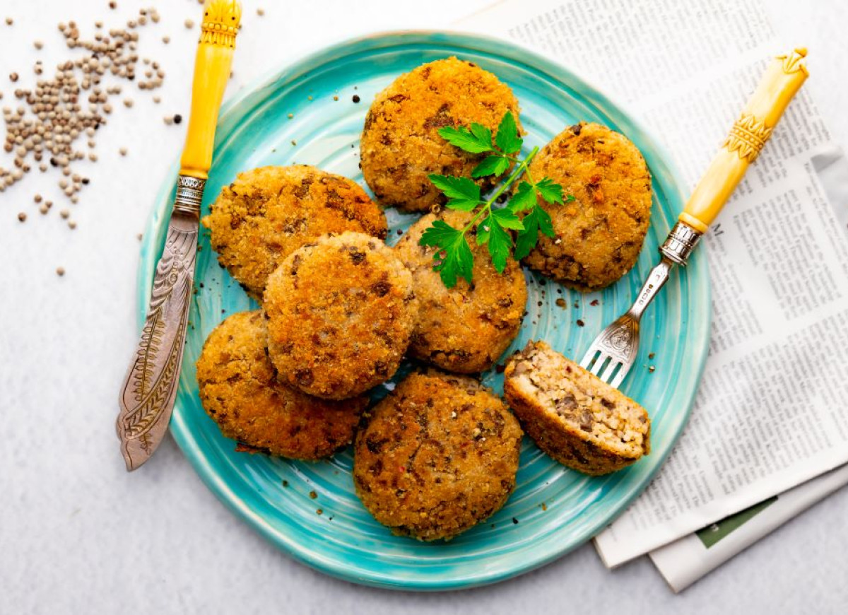 kotlety z pieczarek i kaszy