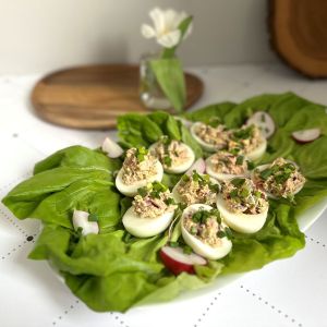 jajka faszerowane tuńczykiem