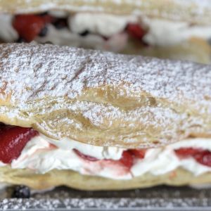 ciasto francuskie z kremem