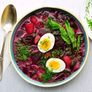 zupa botwinka z koperkiem i jajkiem