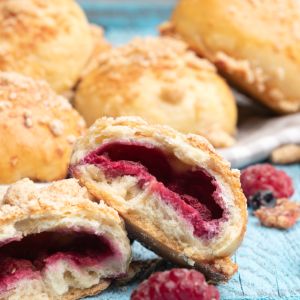 drożdżówki z owocami