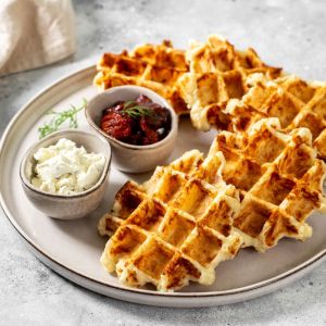 proteinowe gofry z serka wiejskiego