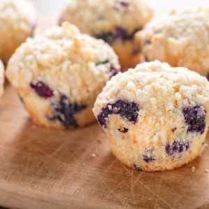 muffiny z borówkami z kruszonką