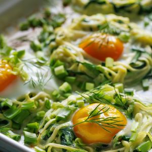 sadzone jajka na cukinii