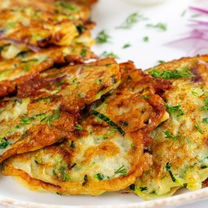 placki z fasolki szparagowej