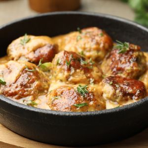 kotlety z kurczaka w sosie kurkowym