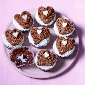 Czekoladowe babeczki walentynkowe