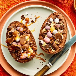 serniczki wielkanocne w czekoladowych jajkach