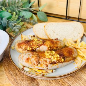 biała kiełbasa pieczona