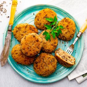 kotlety z pieczarek i kaszy