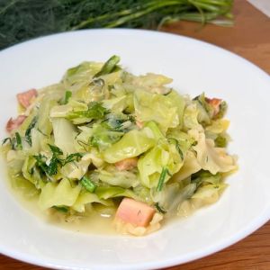 łazanki z młodej kapusty