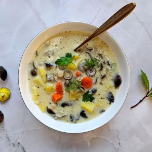 jesienna zupa z gąsek