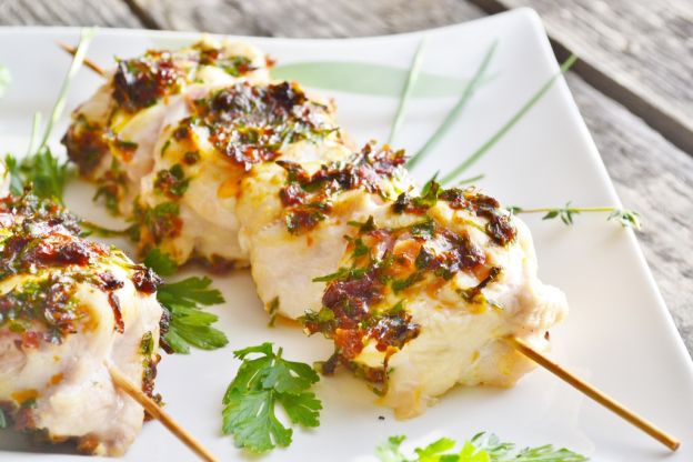 Przepis: Szaszłyki drobiowe po grecku