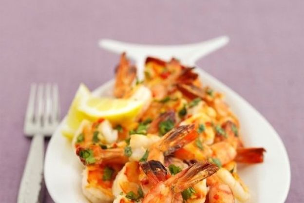 Przepis: Krewetki z czosnkiem