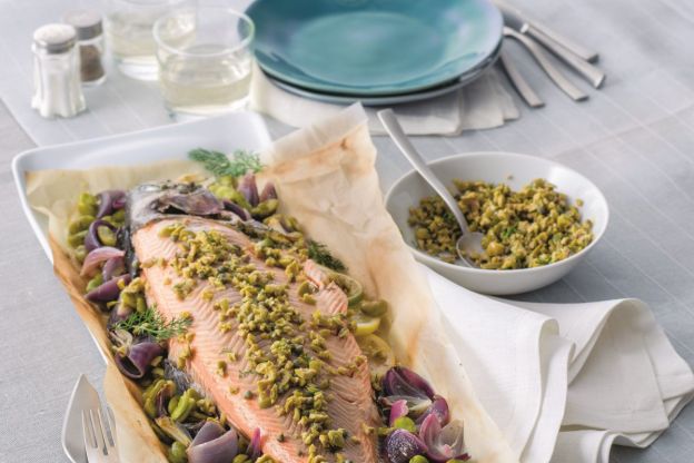 pstrąg łososiowy z piekarnika