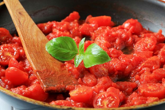 smażone pomidorki koktajlowe