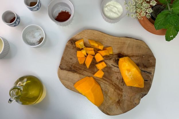 Kurczak z dynią – przygotowanie dyni