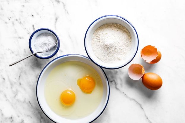 Kluski lane – przygotowanie składników