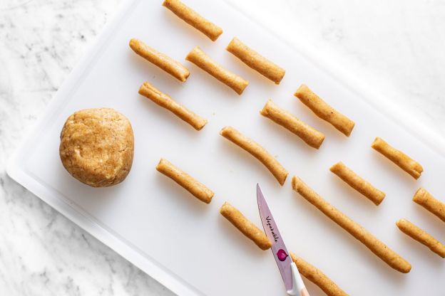 vanillekipferl - porcjowanie ciasta