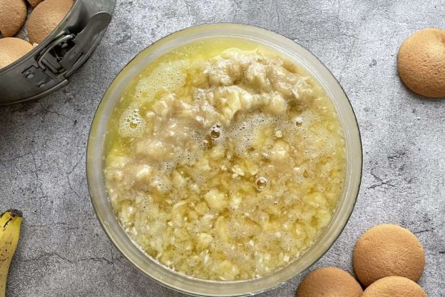 ciasto bananowe bez pieczenia - masa