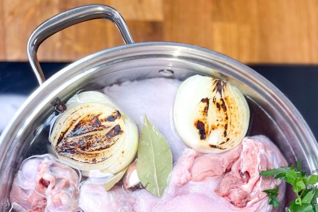 rosół z gęsi - gotowanie