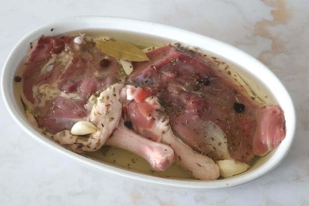 rillettes z kaczki - konfitowanie