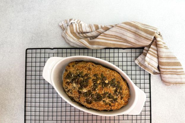 chleb z twarogu i płatków owsianych - pieczenie