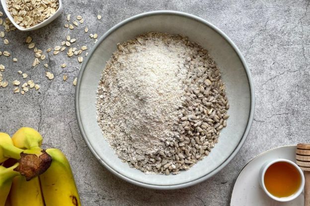 ciasteczka owsiane fit - suche składniki