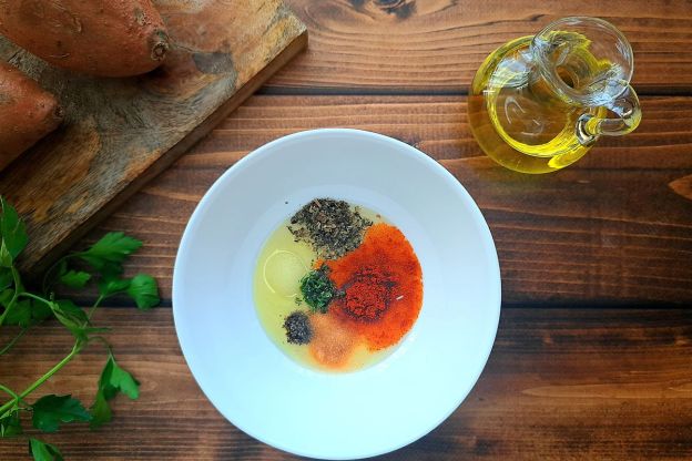 frytki z batatów - przyprawy