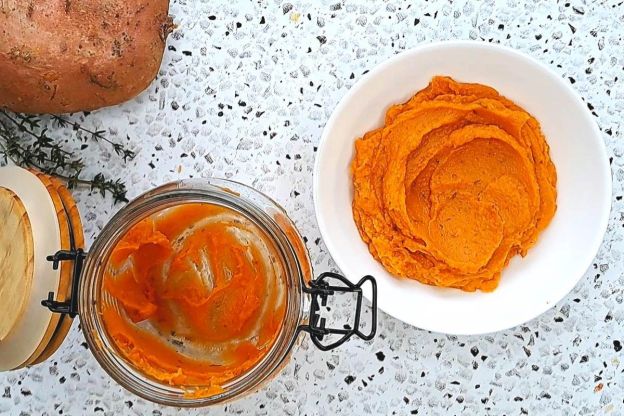 puree z batatów - miksowanie