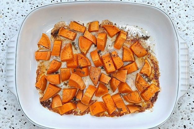 puree z batatów - upieczone ziemniaki