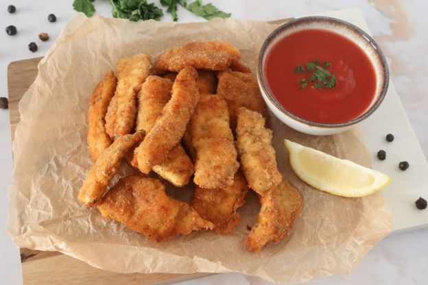 stripsy z kurczaka - podanie