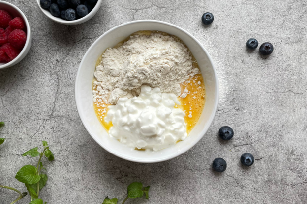 placki z serka wiejskiego - składniki