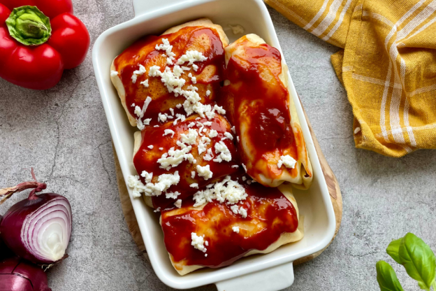 naleśniki gyros - przygotowanie do pieczenia