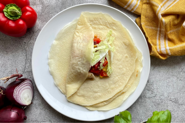 naleśniki gyros - zawijanie