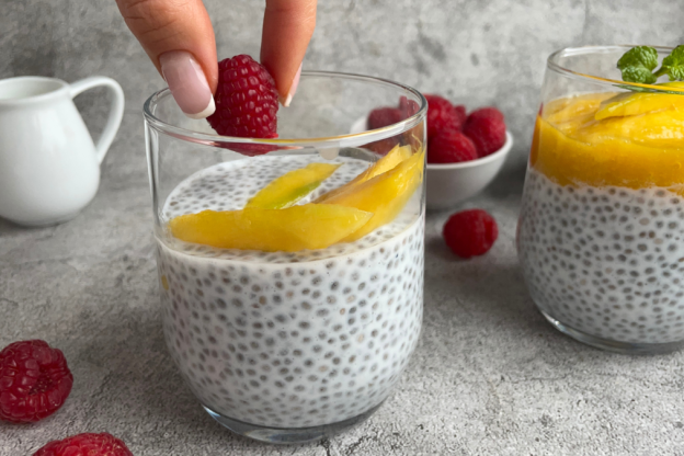pudding chia - dekorowanie