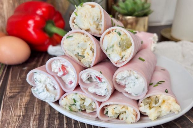 roladki z szynki - podanie