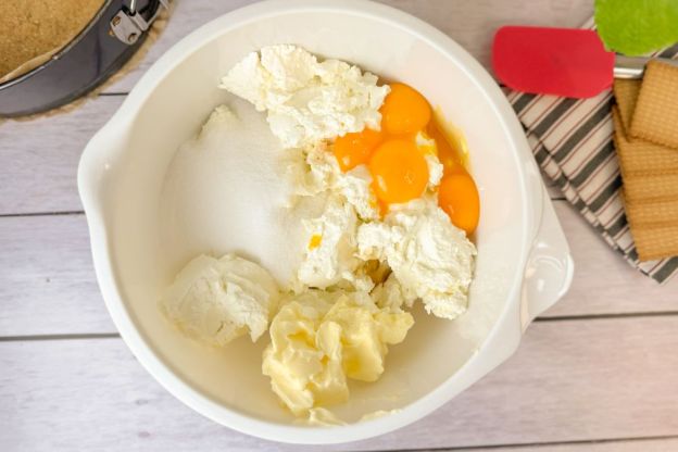 sernik z białą czekoladą - masa