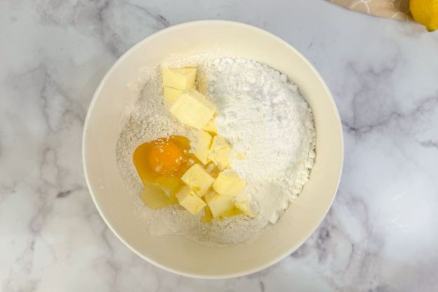 ciasteczka wielkanocne z lemon curd - składniki na ciasto