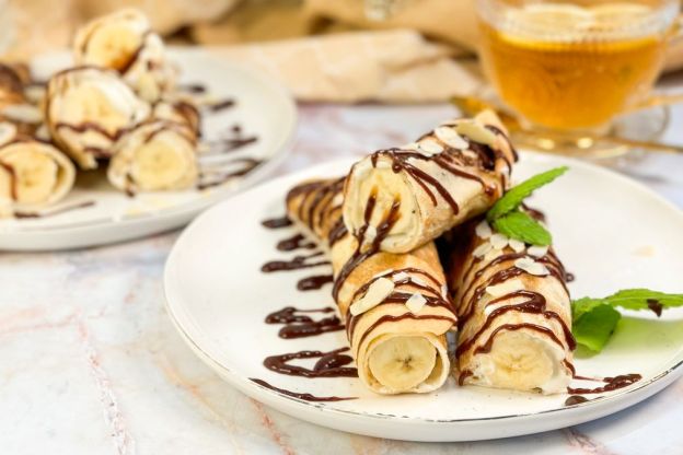 naleśniki z bananami - dekoracja