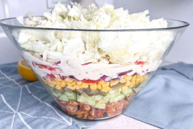 sałatka gyros - wszystkie warstwy